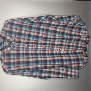 Cinch Men's Red/Blue/Black Plaid Button Down Shirt